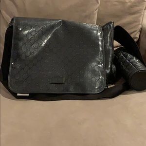 Black Gucci diaper bag. Waterproof like new!